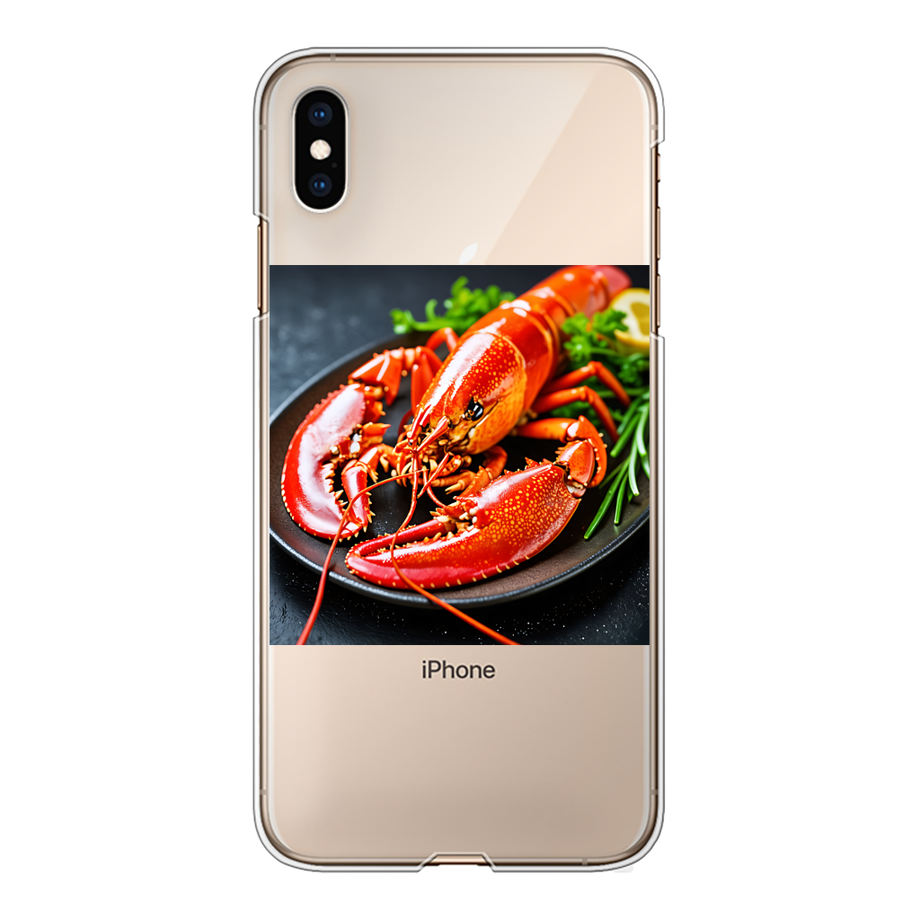 Food Back Printed Transparent Hard Phone Case