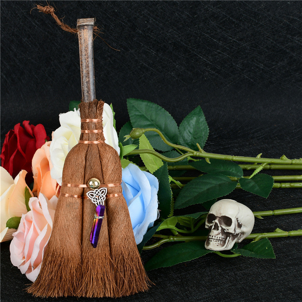 Car Pendant Witch Mini Crystal Pendant Broom