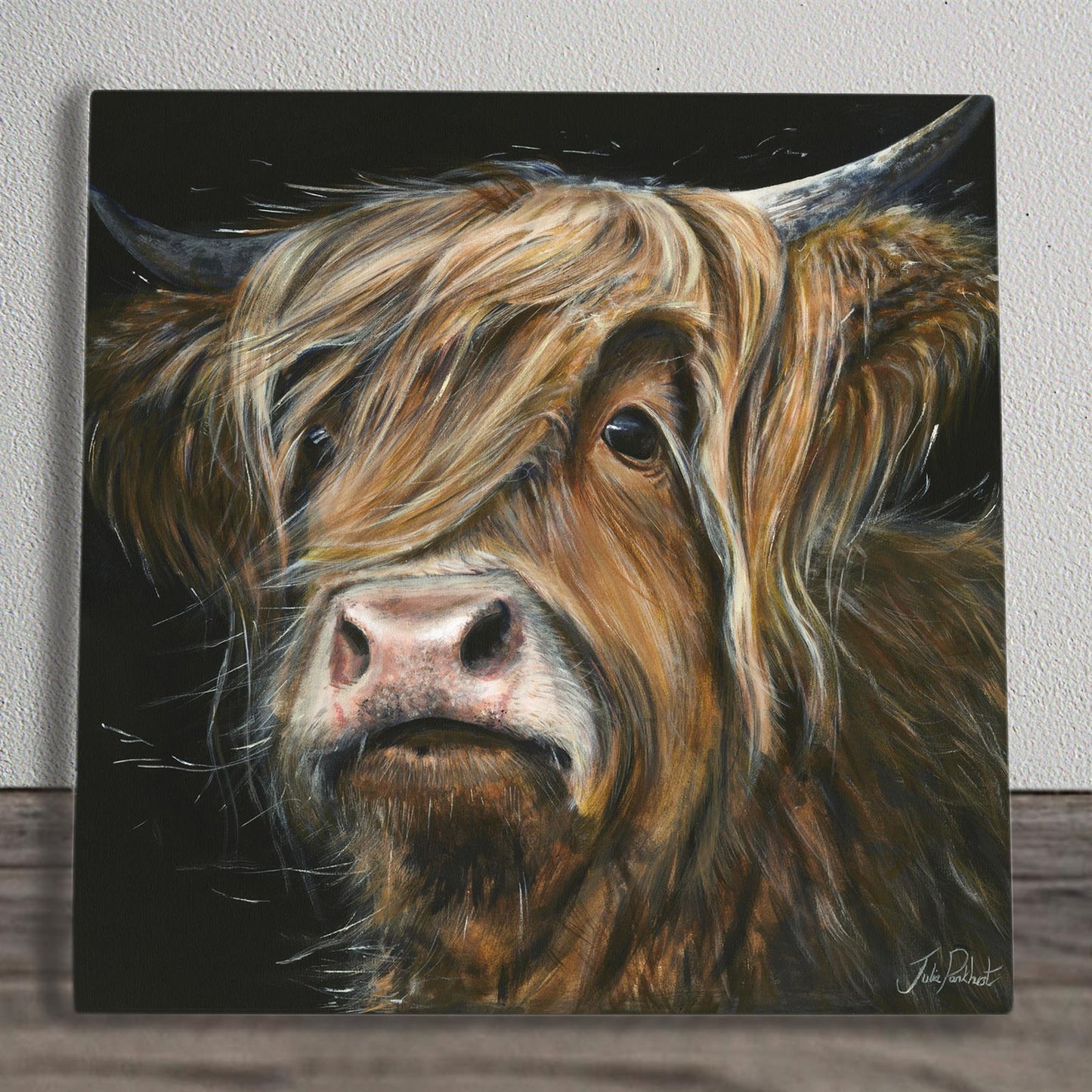 Duncan the Highland Cow Ceramic Art Tile | Pankhurst Gallery