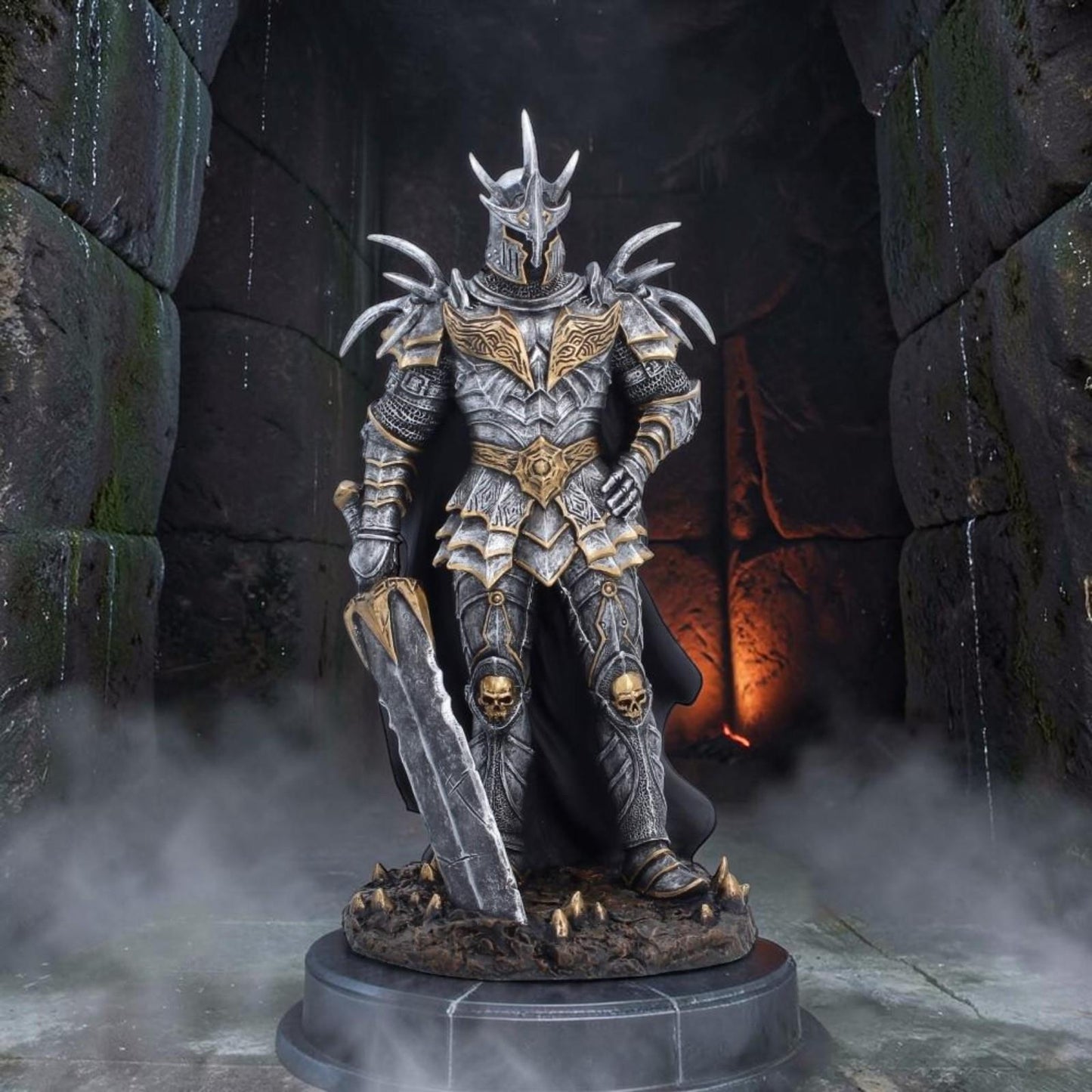 Underworld Warrior Statue Figurine Ornament Dark Gothic Fantasy Knight Sword