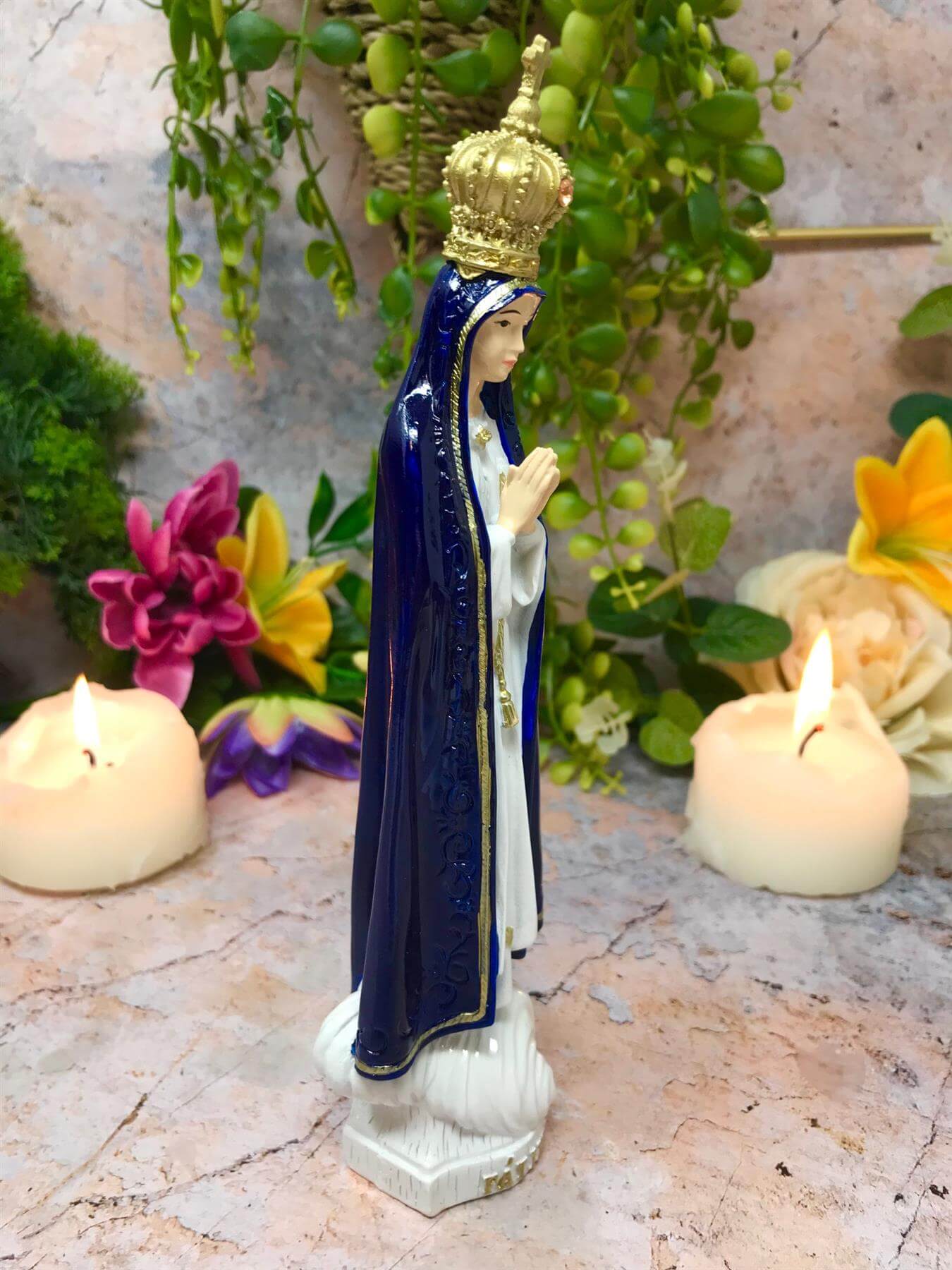 Blessed Virgin Mary Our Lady of Fatima Statue Ornament Figurine for Home or Chapel