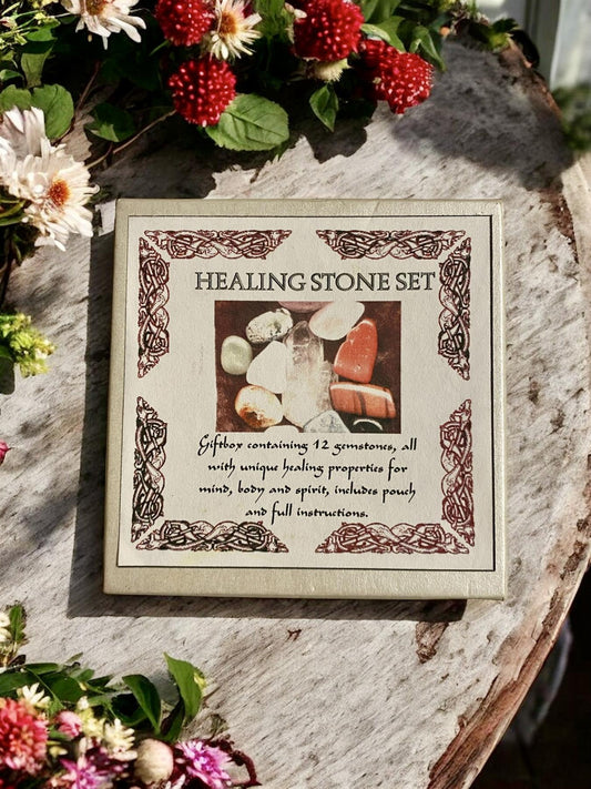 Healing Stones Set - 12 Unique Gemstones for Mind, Body, and Spirit Healing Chakra Balancing