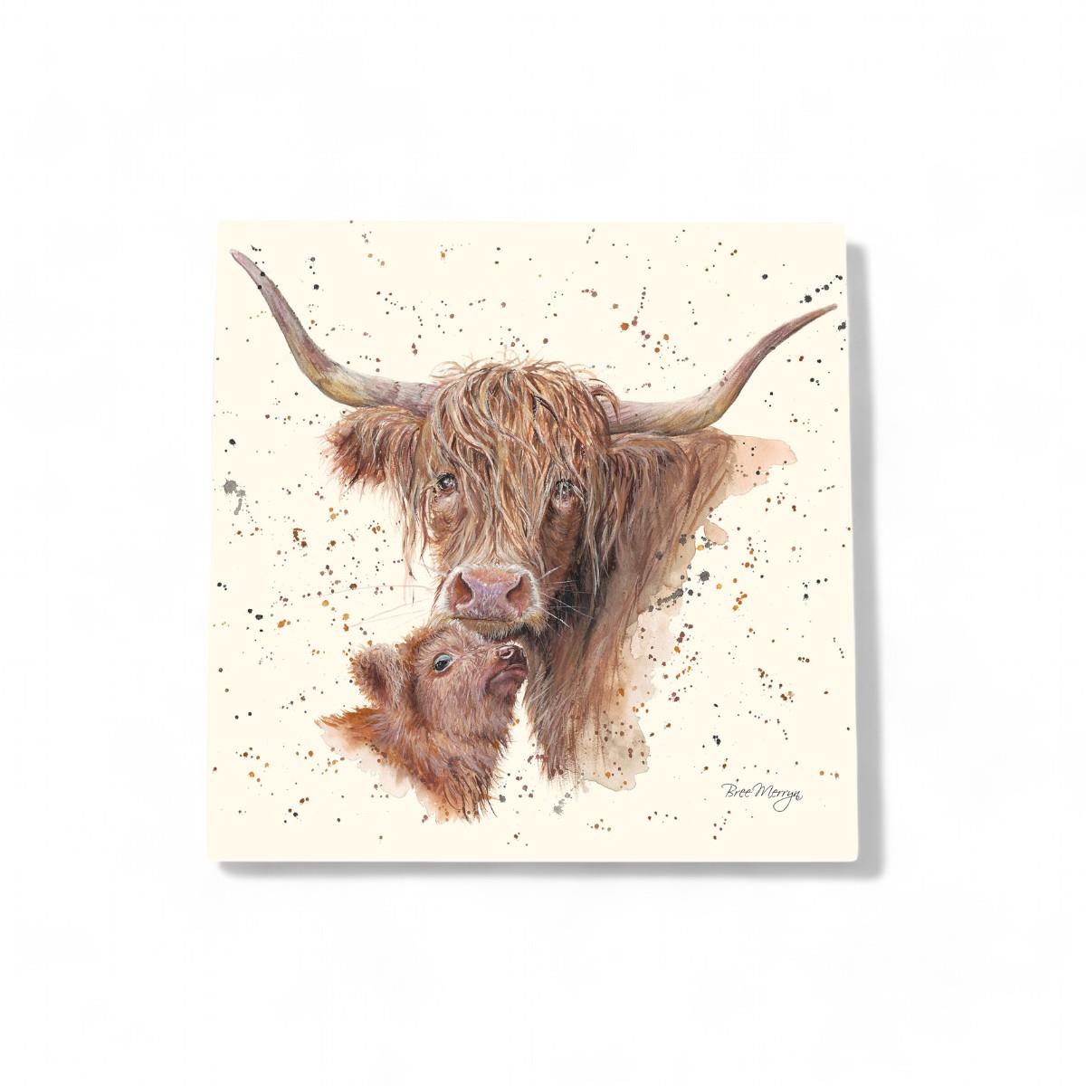 Highland Harmony Ceramic Art Tile by Bree Merryn | 20x20cm | Ready to Hang | Gift Boxed