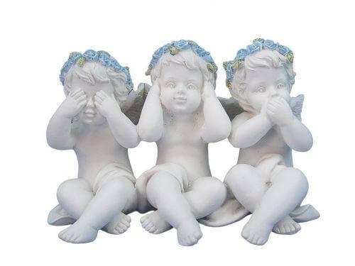 Three Wise Guardian Angel Figurine Cherubs Statue Ornament Sculpture Gift