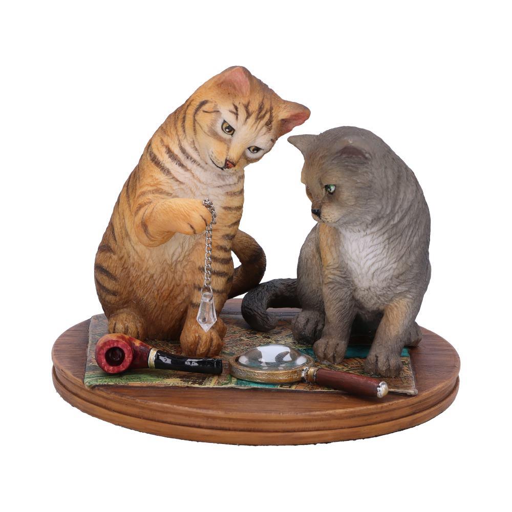 Purrlock Holmes Figurine LP Fantasy Cat Detective Decor Gothic Wiccan Alter Art