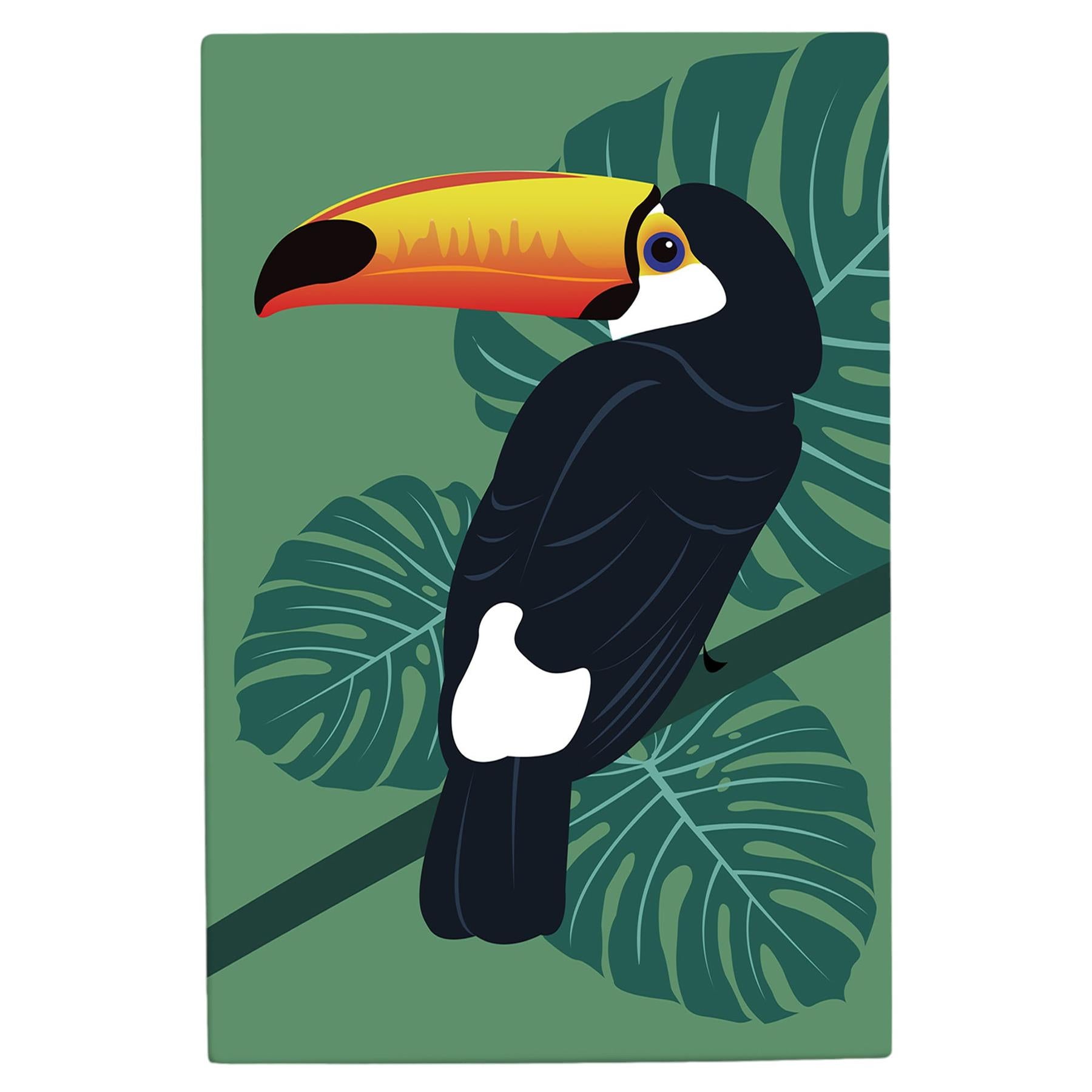 Vibrant TOUCAN Ceramic Wall Art Tile by Katie Pearson - 30x20cm Tropical Jungle Decor Ready to Hang, Handmade Quality Art-Osiris Craftworks