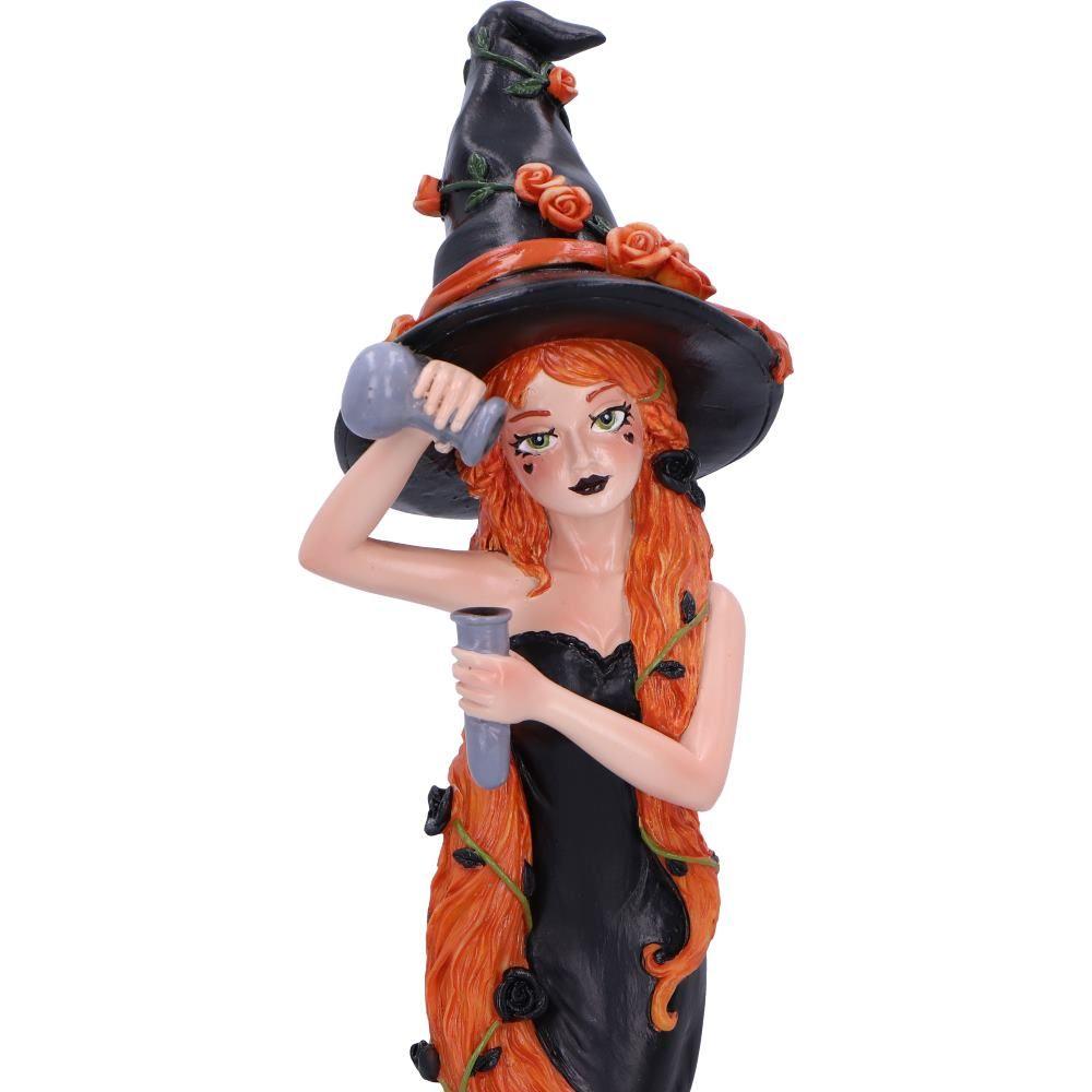 Enchanting Cinnamon Witch Figurine 23.5cm – Orange Hair, Sugar & Spice Design, Perfect Gift for Witchy Collections