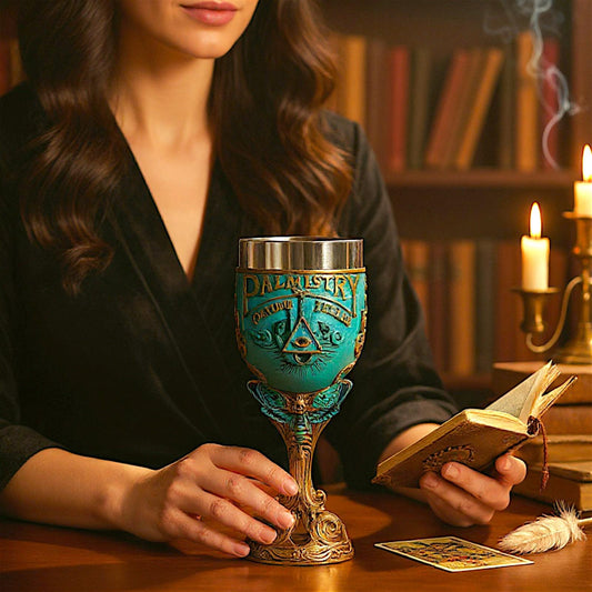 All Seeing Eye Palmistry Chalice Fortune Teller Gothic Altar Goblet Occult  Decor