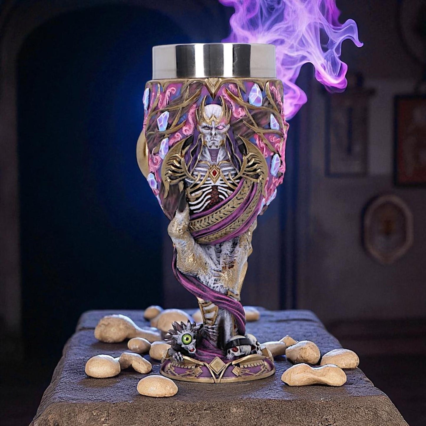 Official Dungeons & Dragons Vecna Goblet Fantasy Chalice Dark Gothic Drinkware