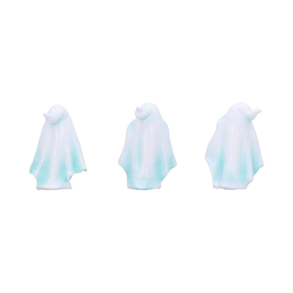Spooky Ghost Figurine Set Hear No, Speak No, See No Evil  Halloween Figurines