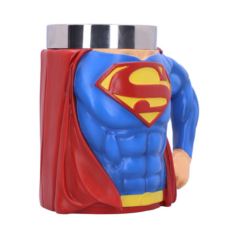 Official Superman Tankard DC Comics Mug Hero Chest Drinkware with Cape Gift