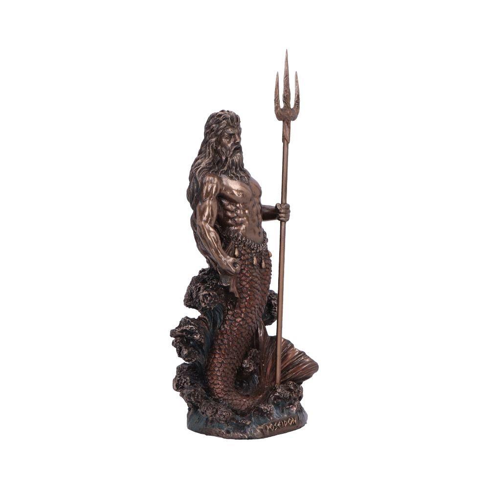 Poseidon God of the Sea Bronze Figurine 18.5cm | Mythology Decor Statue Gift