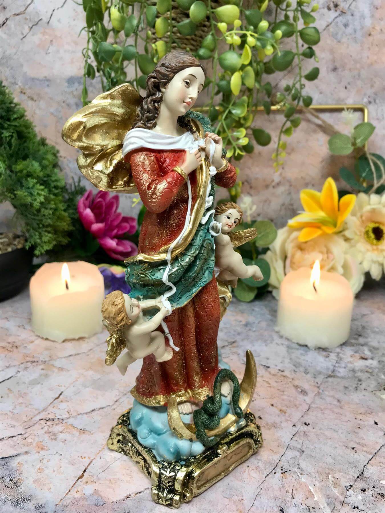 Virgin Mary Our Lady Untier Of Knots Sculpture Statue Religious Ornament-Osiris Craftworks