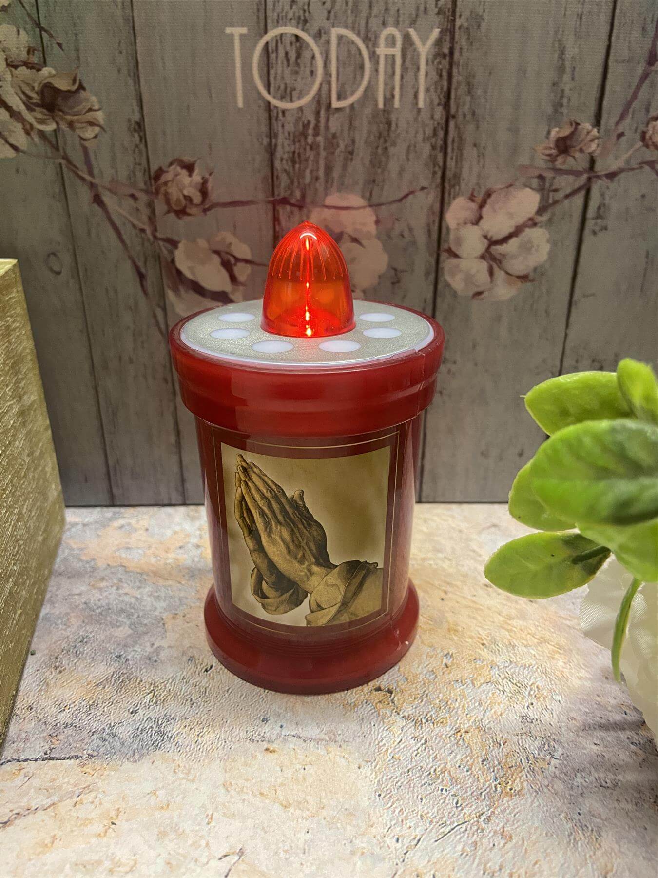 Outdoor Battery Grave Light - Praying Hands Design - Memorial Tribute Illumination-Osiris Craftworks