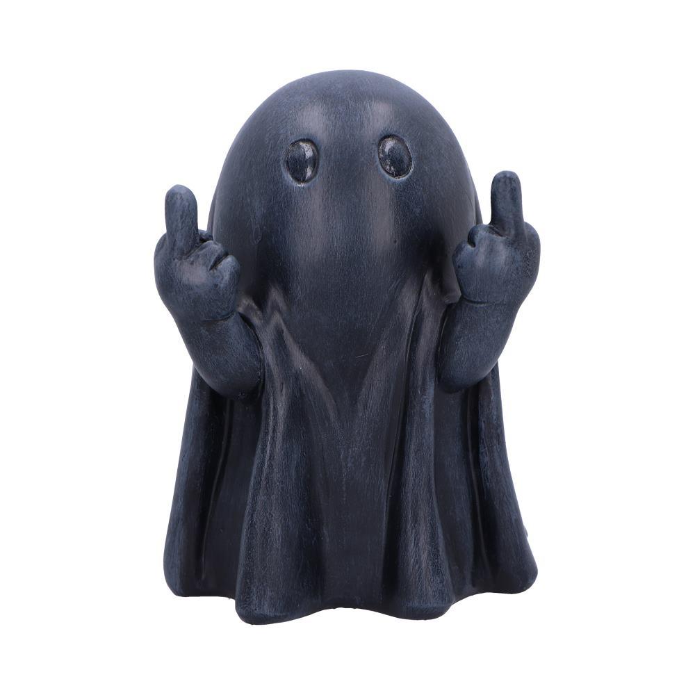 Cheeky Humour Middle Finger Ghost Figurine Funny Gothic Statue Halloween Art