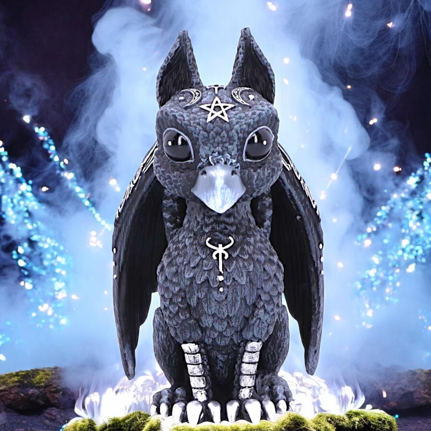 Occult Griffin Figurine Gothic Mythical Statue Unique Fantasy Home Decor magical Art