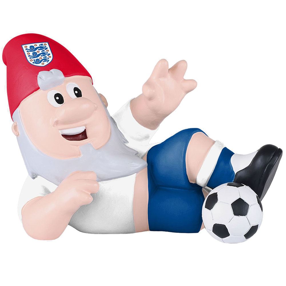 England FA Sliding Tackle Gnome Team Mascot Figurine Football Fan Ornament