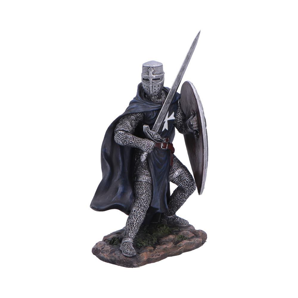 Dark Templar Knight Statue Figurine Ornament Medieval Crusader Sword Shield