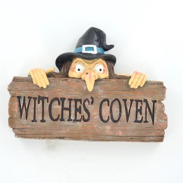 Resin Witches' Coven Wall Sign | Halloween Witch Decor