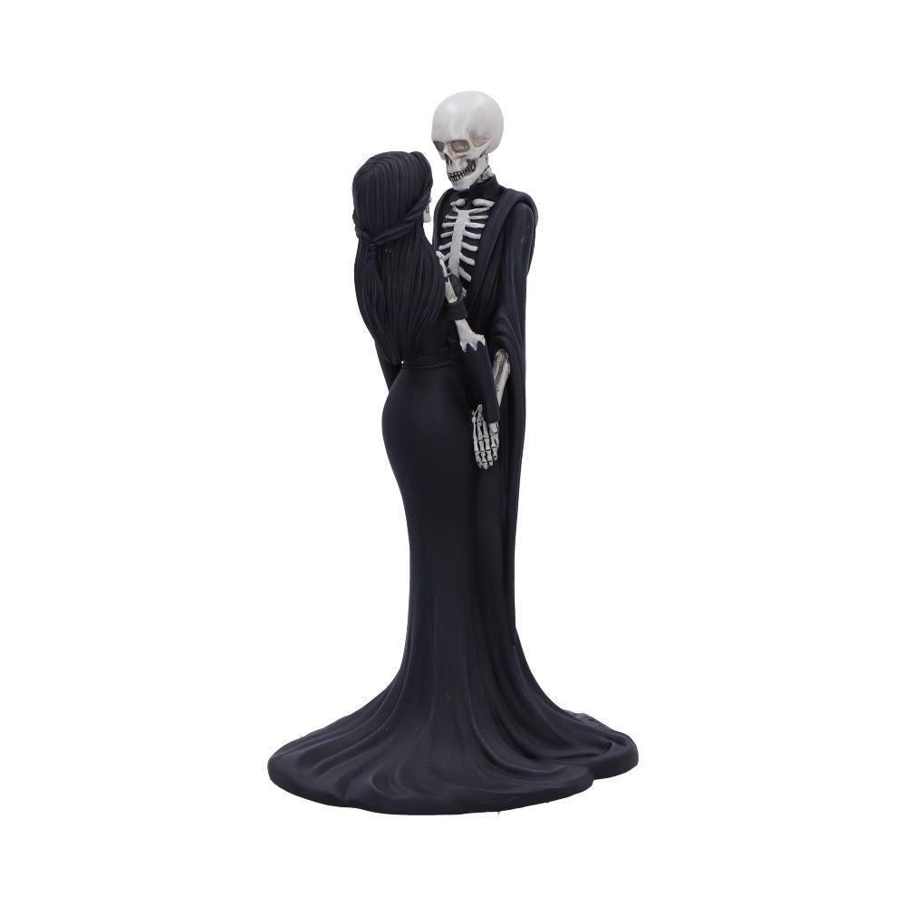 Gothic Skeleton Couple Figurine 24cm - Romantic Gothic Decor Ornament - Hand-Painted Sculpture