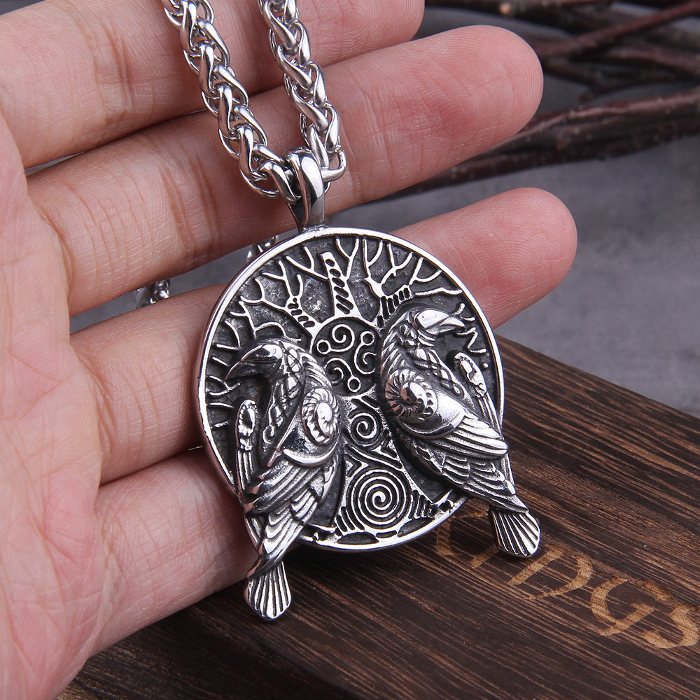 Vintage Norse Mythology Viking Odin Eagle Pendant