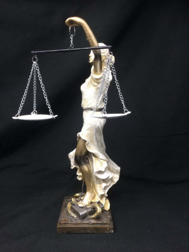 Themis Blind Lady of Justice Statue Lawyer Judge Gift Sculpture Office Ornament Home Decoration