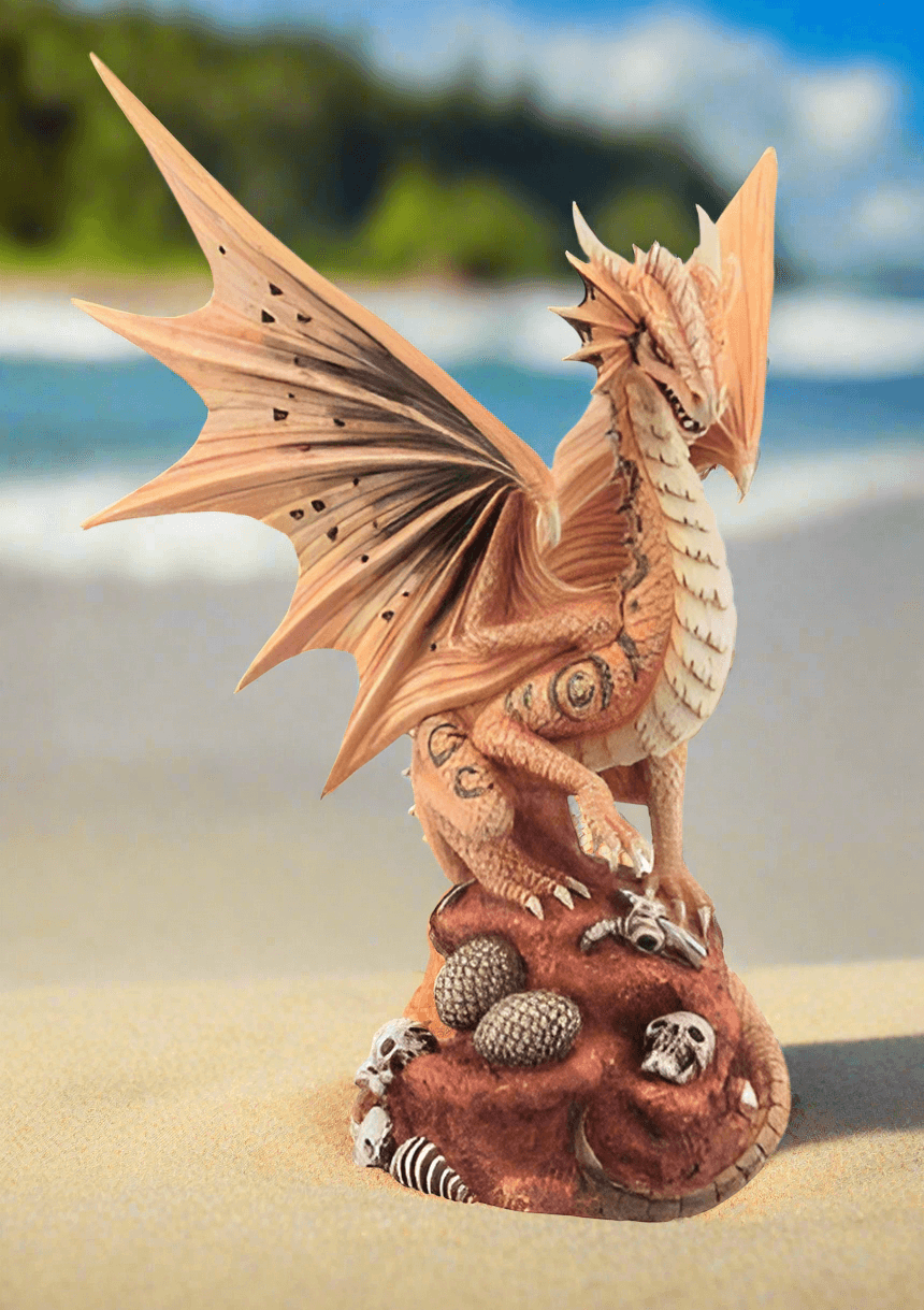 Desert Dragon Figurine by Anne Stokes | 28cm Resin Fantasy Statue | Unique Mythical Home Decor