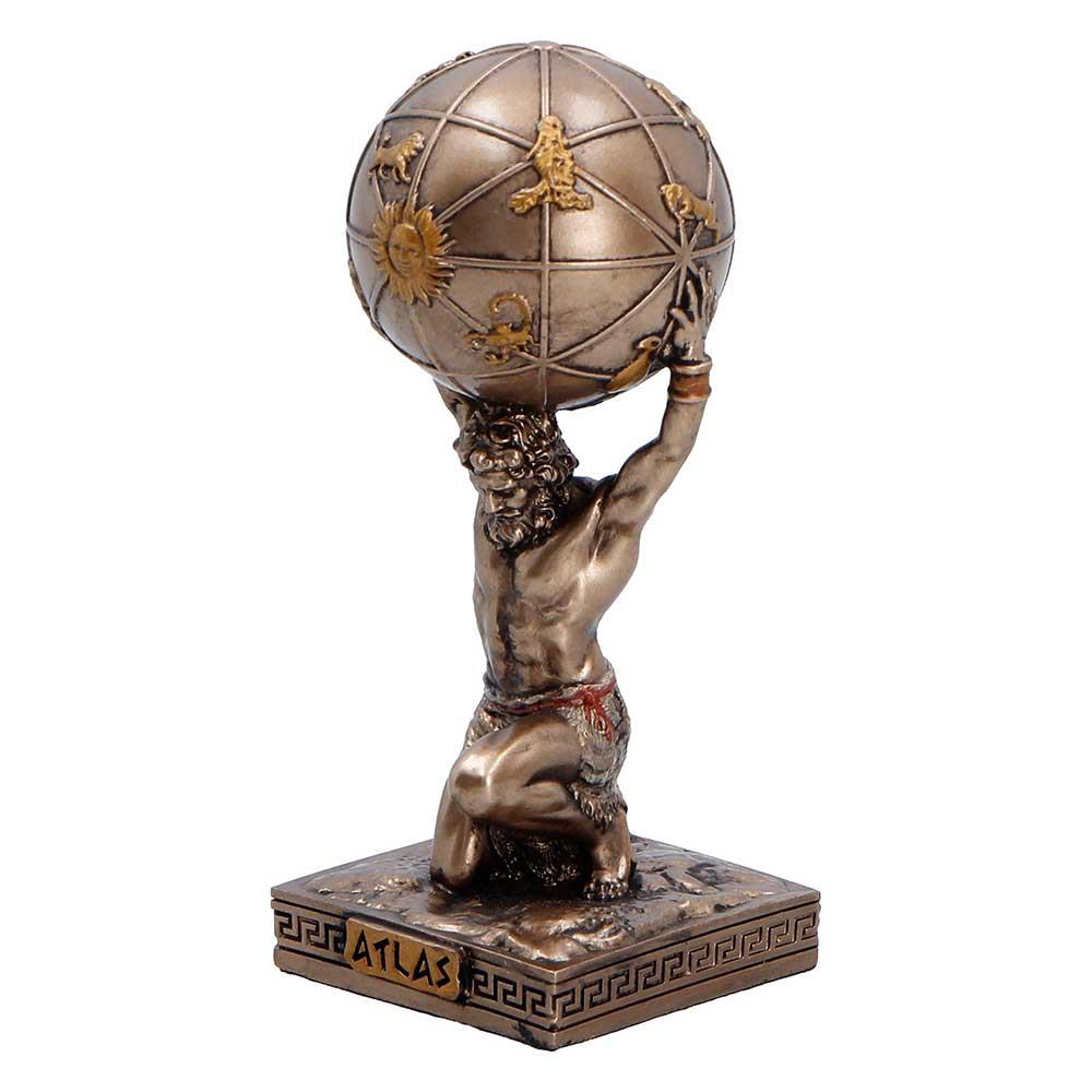 Atlas Titan Mini Figurine Greek Mythology Statue Sky Bearer Ornament Art Decor