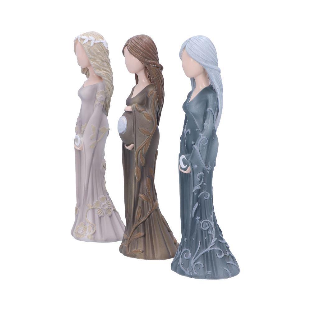 Wiccan Maiden, Mother & Crone Figurines Set 15cm Triple Goddess Statues Spiritual Altar Decor