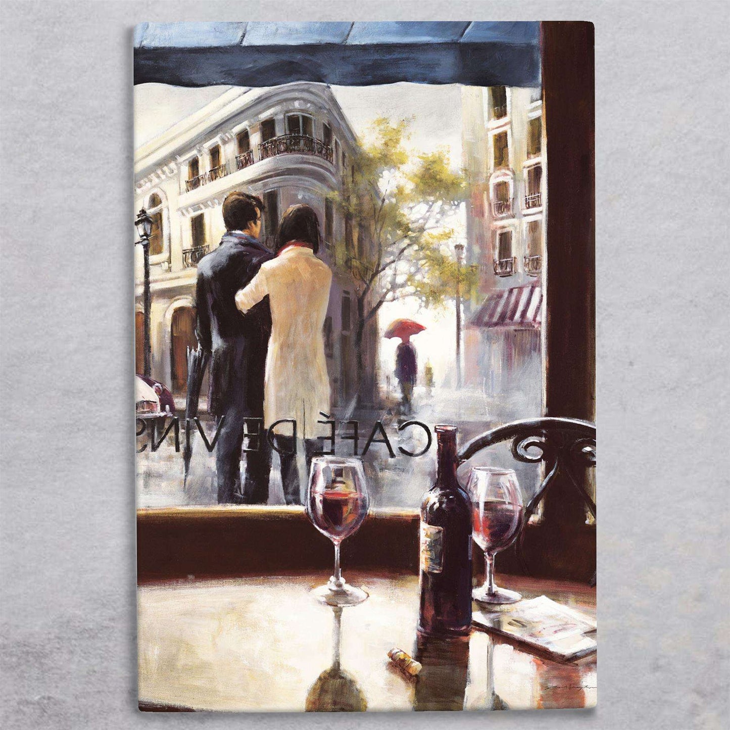 AFTER THE RAIN Ceramic Art Tile Brent Heighton 30x20cm – Romantic Parisian Scene – Ready to Hang with Box