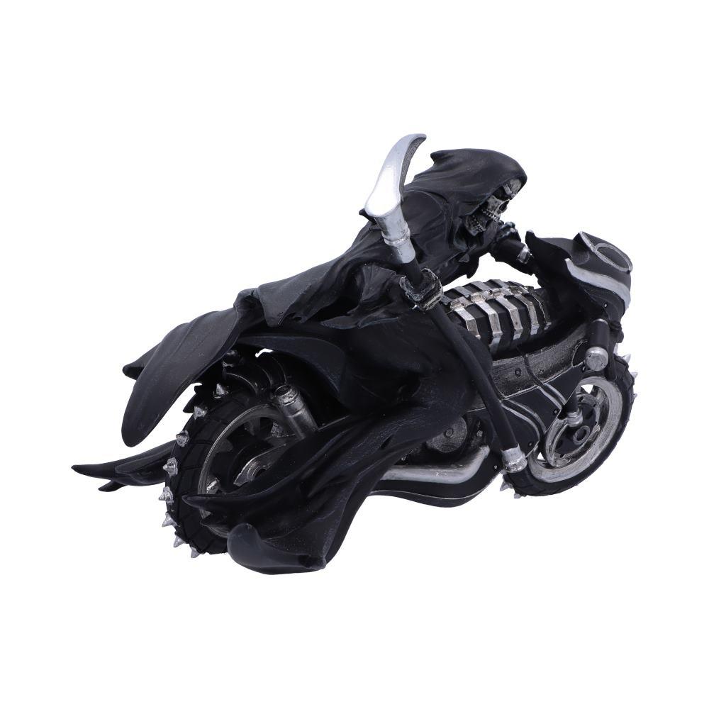JR Grim Reaper on Motorcycle Figurine Gothic Biker Skull Statue Skeleton Horror Gift