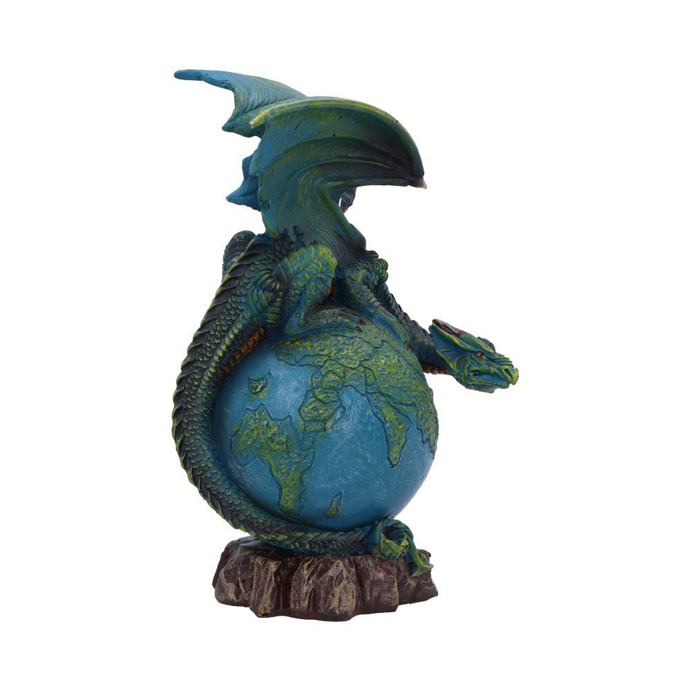 Gothic Earth Dragon Ornament Fantasy Planet Globe Sculpture Nature Guardian