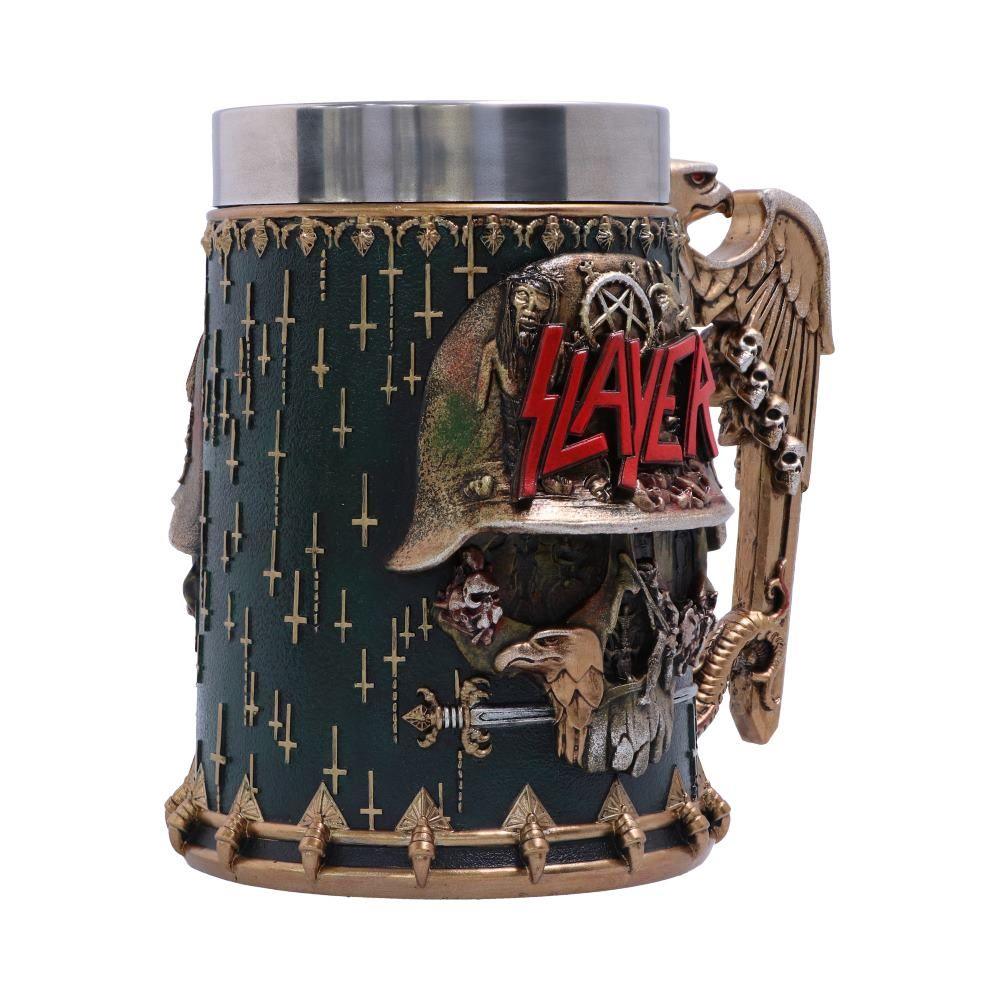 Official Slayer Skull Tankard | Eagle Helmet Logo Mug | Heavy Metal Collectible 16.5cm