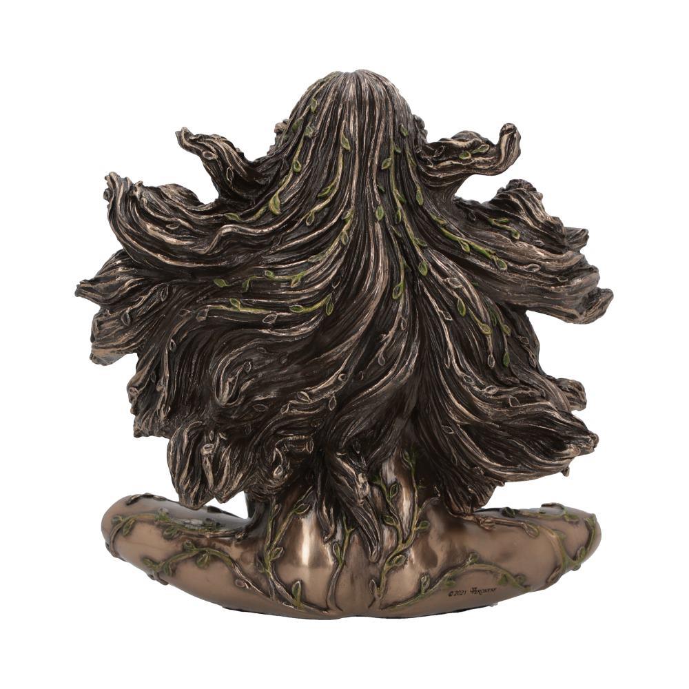 Gaea Mother Earth Goddess Bronze Figurine Pagan Wiccan Nature Spirit Statue