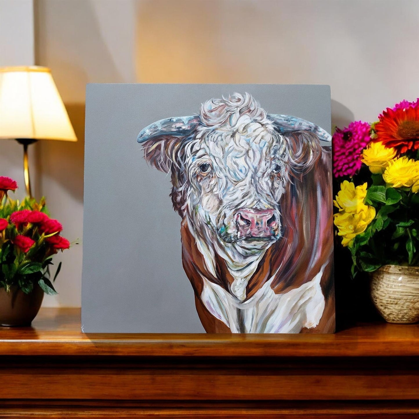 LOAD OF BULL Ceramic Art Tile by Sam Fenner 20X20 cm - Ready to Hang, Comes with Gift Box