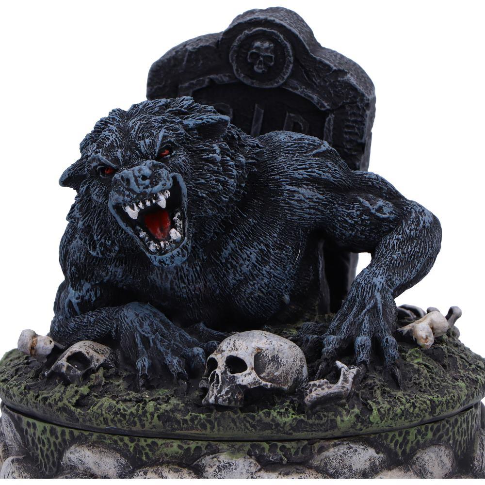 Horror Werewolf Figurine Box Gothic Storage Dark Figurine Trinket Holder Occult Art