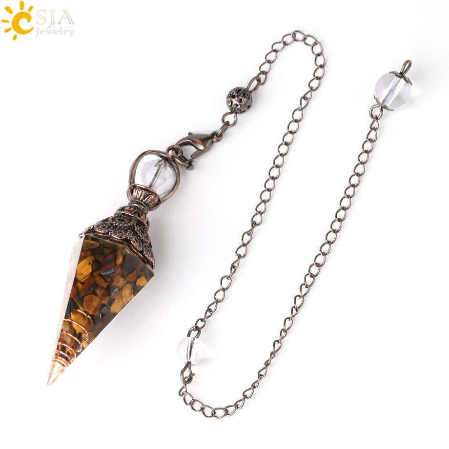 Colorful Crystal Pendulum Natural Gravel Pendant