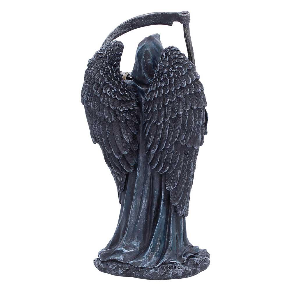 Dark Reaper Figurine Gothic Death Angel Statue Skeleton Scythe Sand Timer Statue