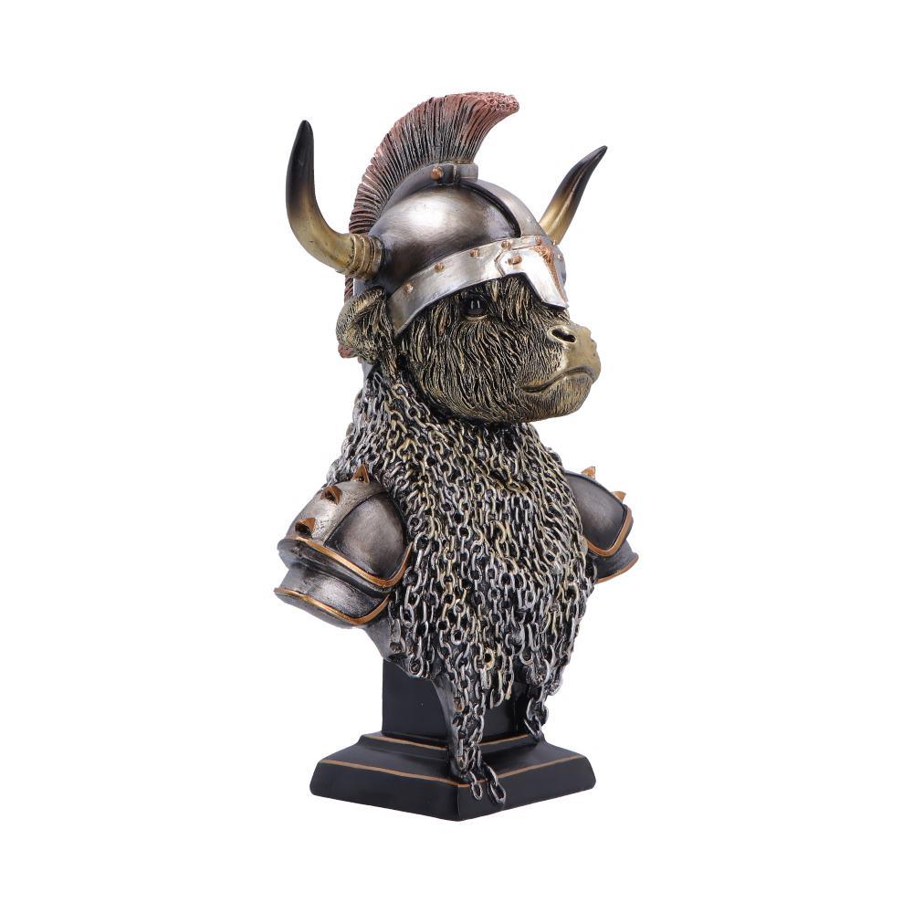 Highland Cow Guard Figurine Viking Warrior Bull Statue Medieval Ornament Art