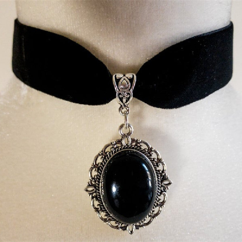 Fashion Trend Velvet Pagan Witchcraft Medieval Pendant