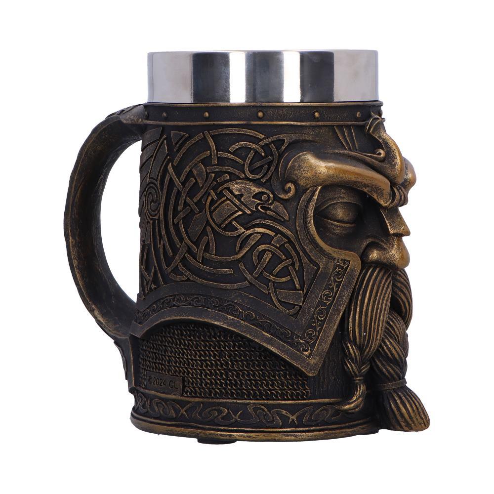 Norse Odin Tankard Viking God Drinking Mug Mythology Valhalla Collectible