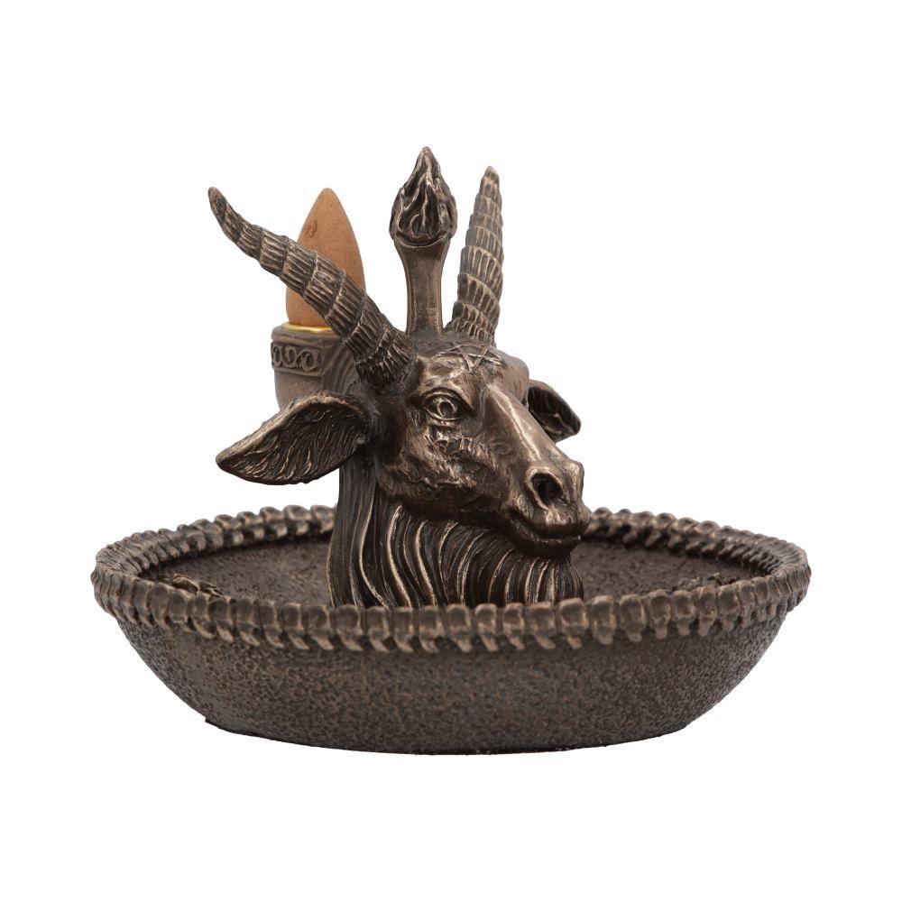 Baphomet Backflow Incense Burner - Occult Gothic Witchcraft Altar Ornament 13cm