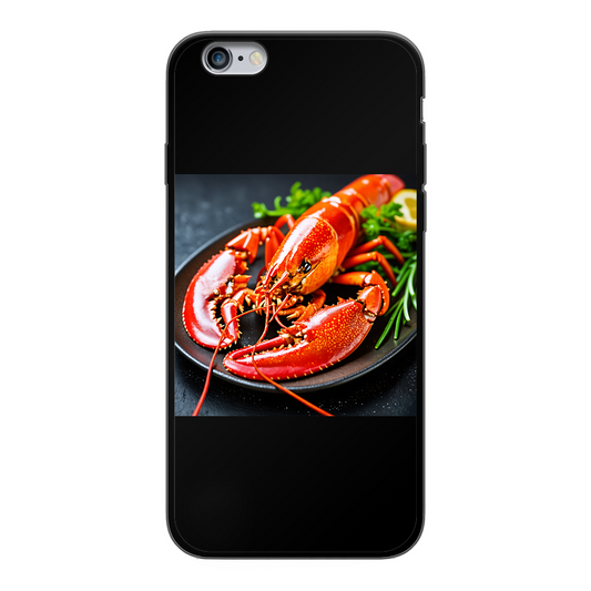 Food Back Printed Black Soft Phone Case