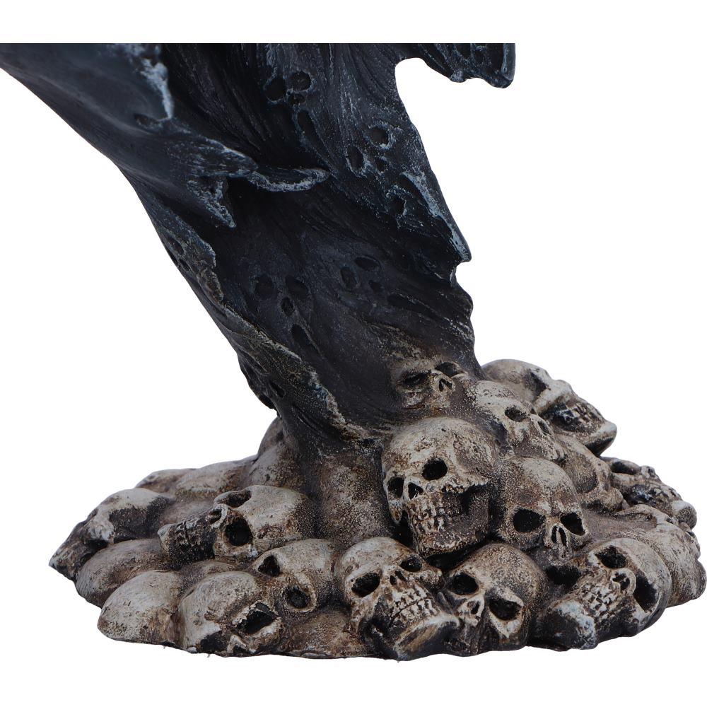 Dark Reaper Candle Stand Gothic Horror Skull Pile Sculpture Halloween Decor