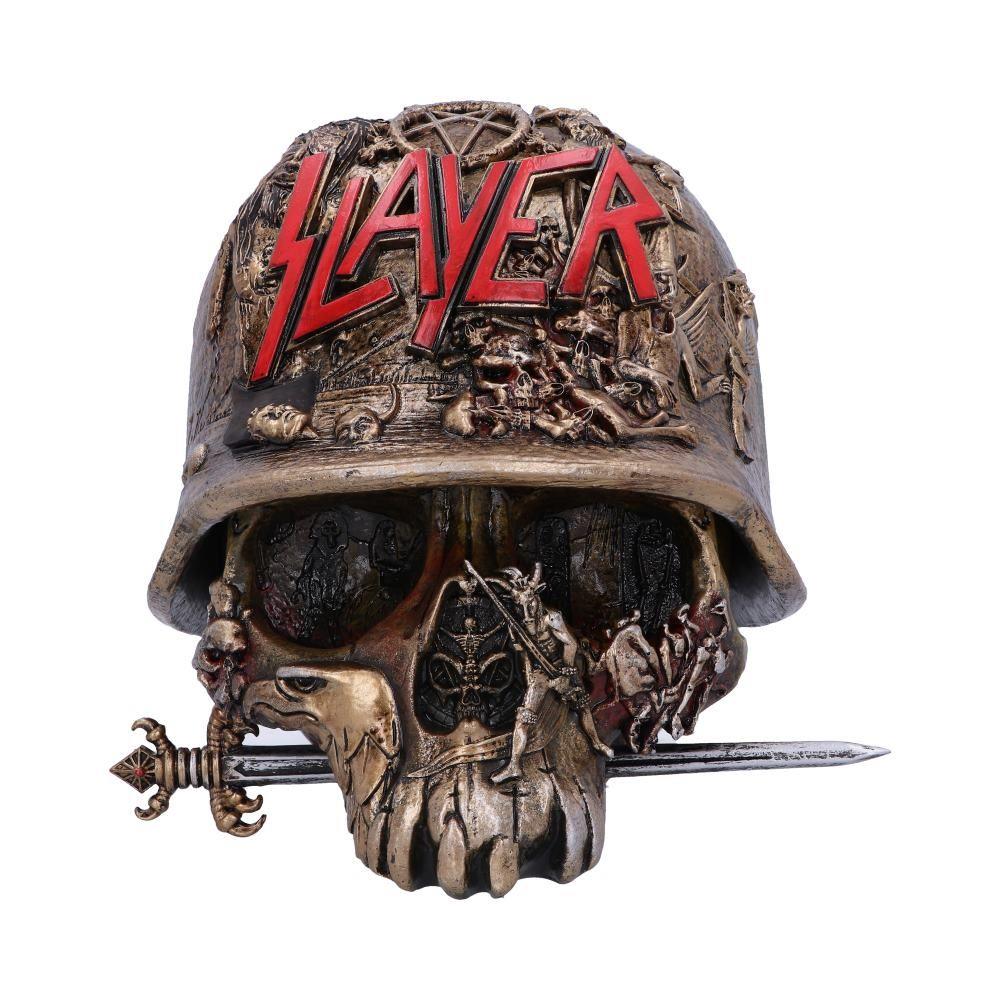 Official Slayer Skull Trinket Box | Eagle Helmet Logo Design | Gothic Resin Collectible 17.5cm