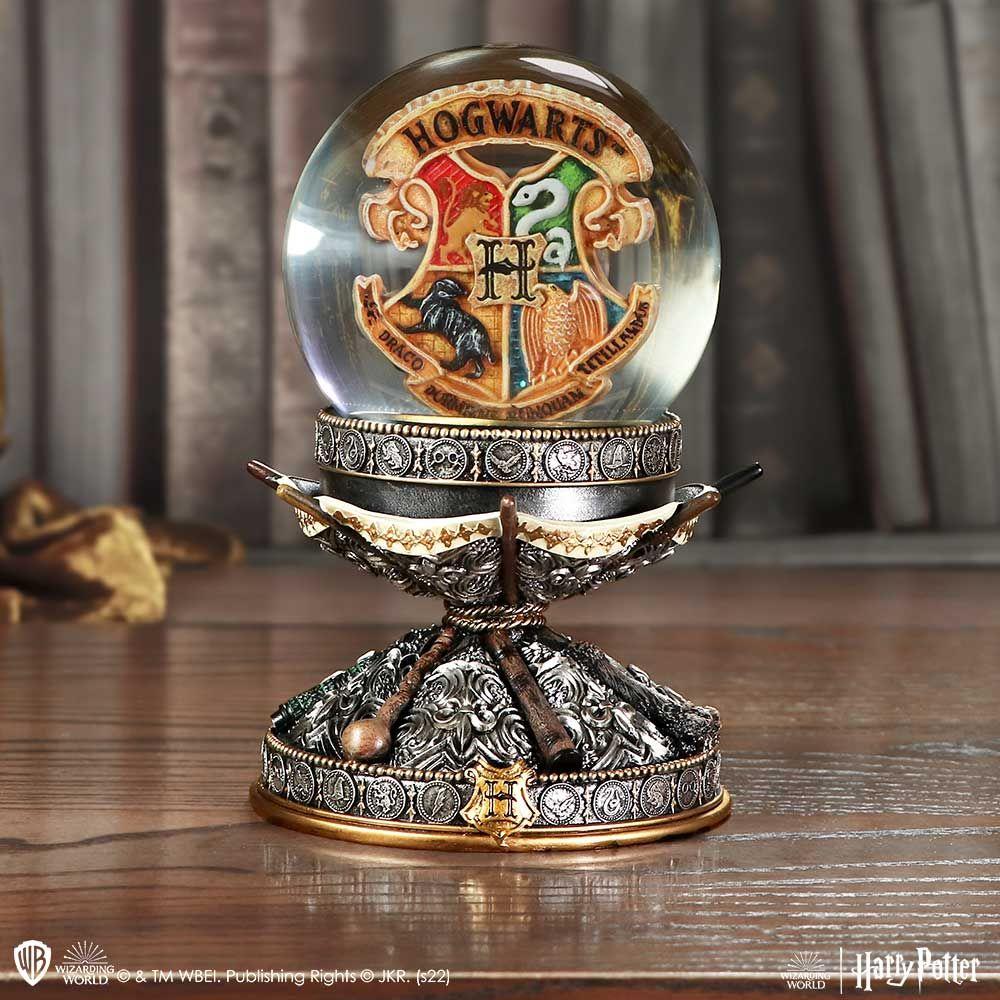 Harry Potter Wand Snow Globe 16.5cm - Officially Licensed Collectible with Hogwarts Crest