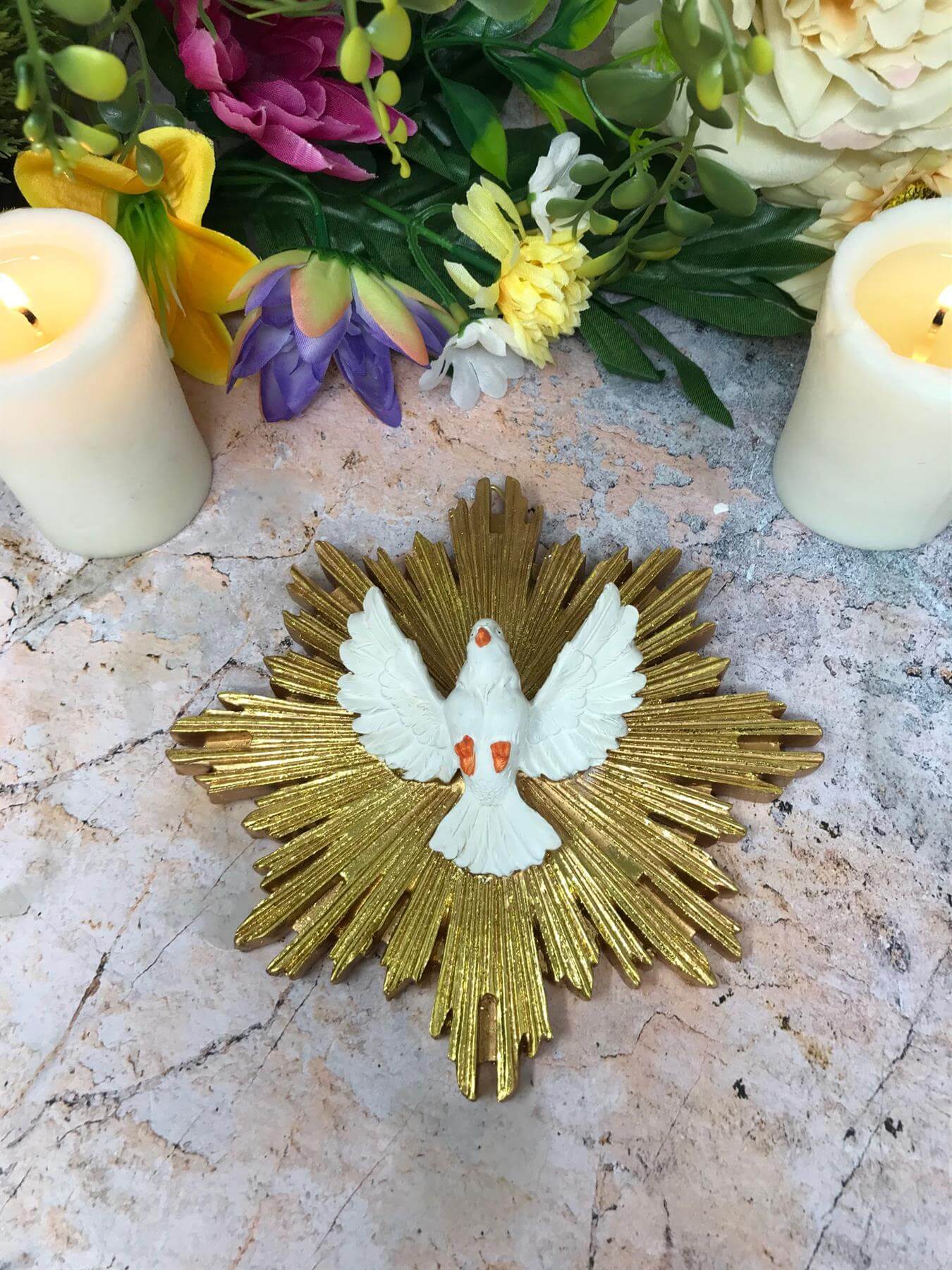 Holy Spirit Wall Plaque Trinity Dove Religious Art Confirmation Keepsake