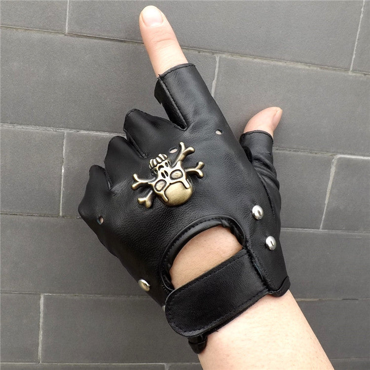 Steampunk Pirate Gloves PU Leather Gothic Medieval Cosplay