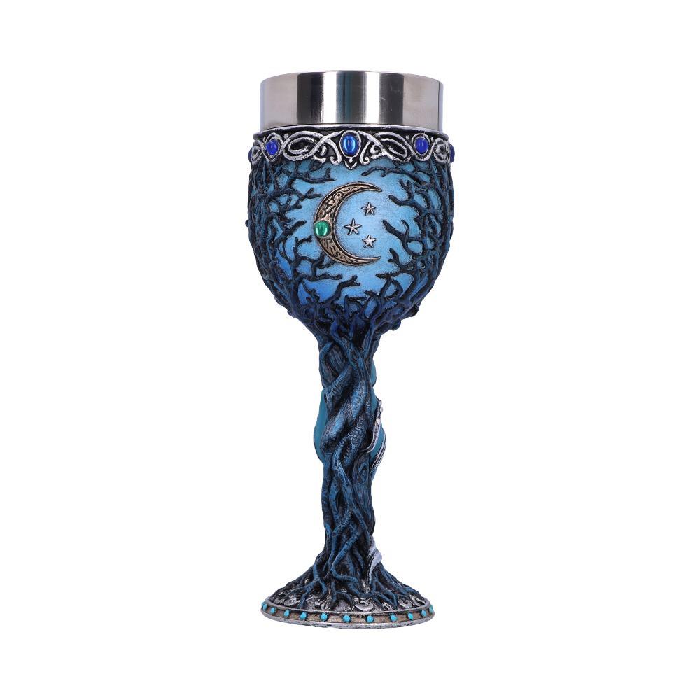 Wiccan Triple Moon Crone Chalice Goddess Goblet Pagan Ritual Alter Art Decor