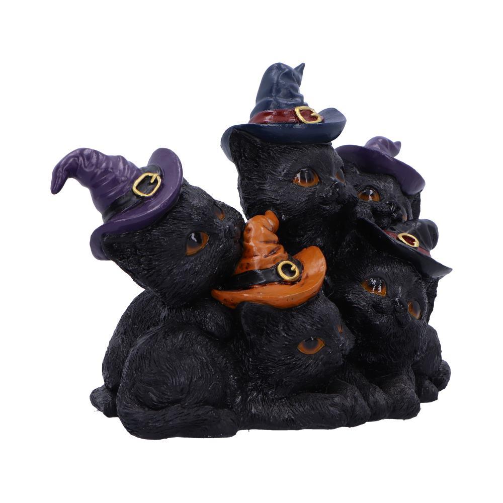 Witchy Black Cats Figurine Familiar Friends Gothic Cat Ornament Wiccan Witch